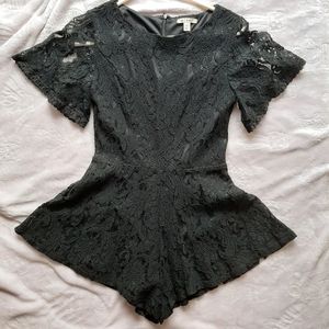 Black Lace Romper
